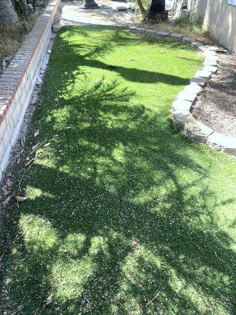 Before: backyard section reset