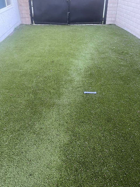 After: artificial turf treatment