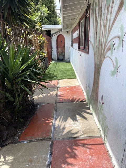 After: neglected walkway restored